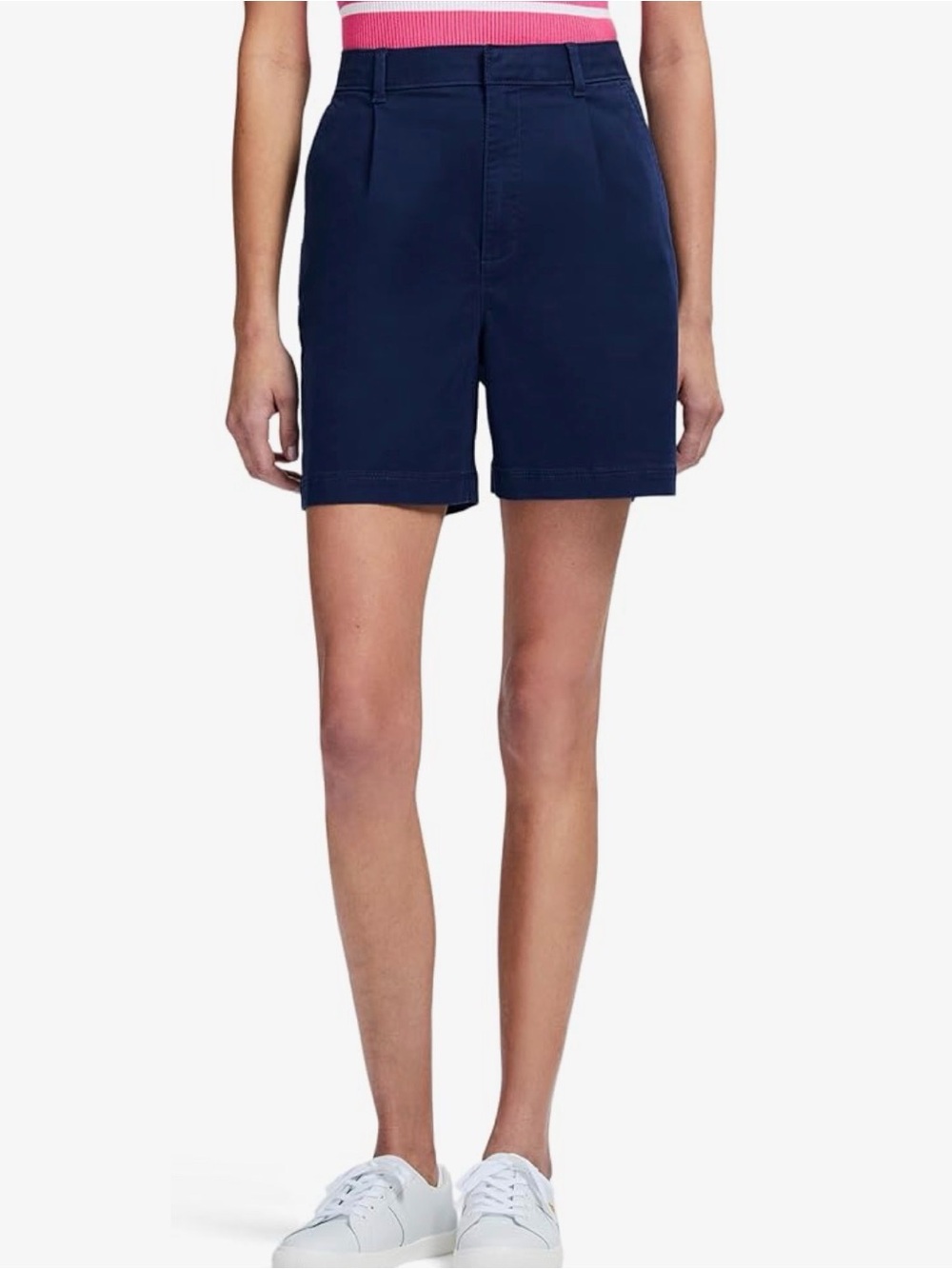 Izod Golf Shorts Navy Blue Performance Stretch Bermudas Women Size 8